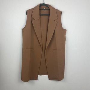 Mea eor vest cardigan color opens front collar. Extra Large.